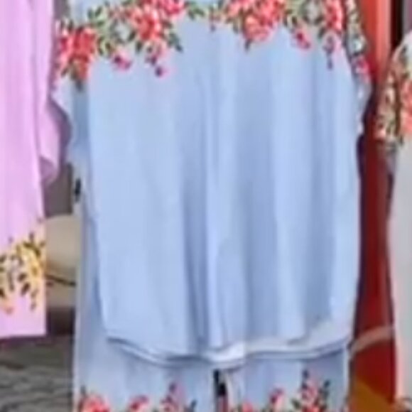 NEW 1X Cuddl Duds Cotton Touch Dolman Tunic & Gaucho Pant Set with pockets (QVC) - Picture 2 of 10